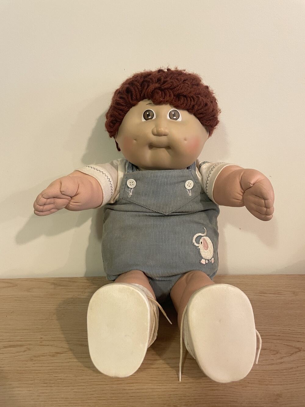 1980s Coleco Xavier Roberts Cabbage Patch Kids Boy in Elephant Overalls READ